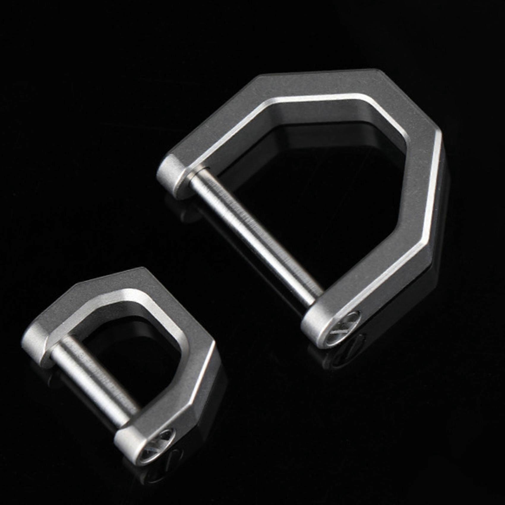 D-type Full Titanium Mini Multifunctional Buckle Key Ring Horseshoe Outdoor Tool