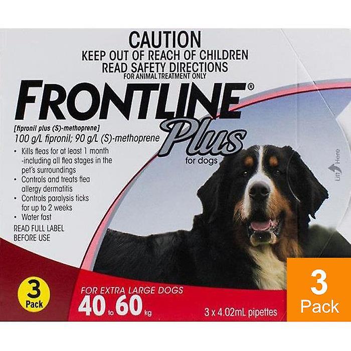 Frontline Plus for Dogs 40-60kg (88-132lbs) - 3 Pipettes