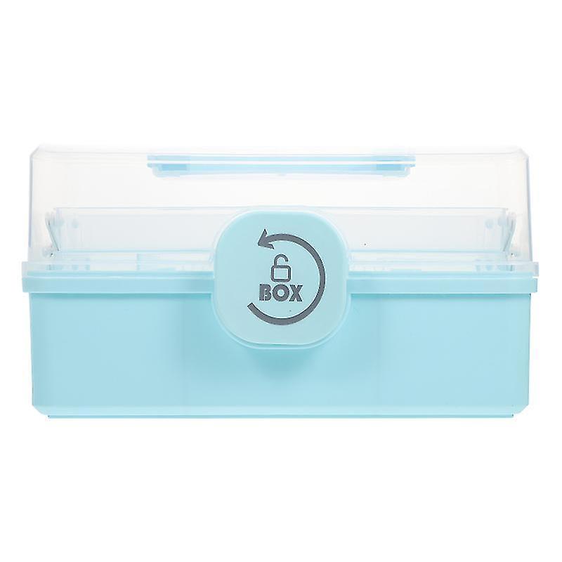 28X15cm Blue Utility Hooks 1pc Multifunctional Storage Box Painting Tools Box Tools Stationery Stora