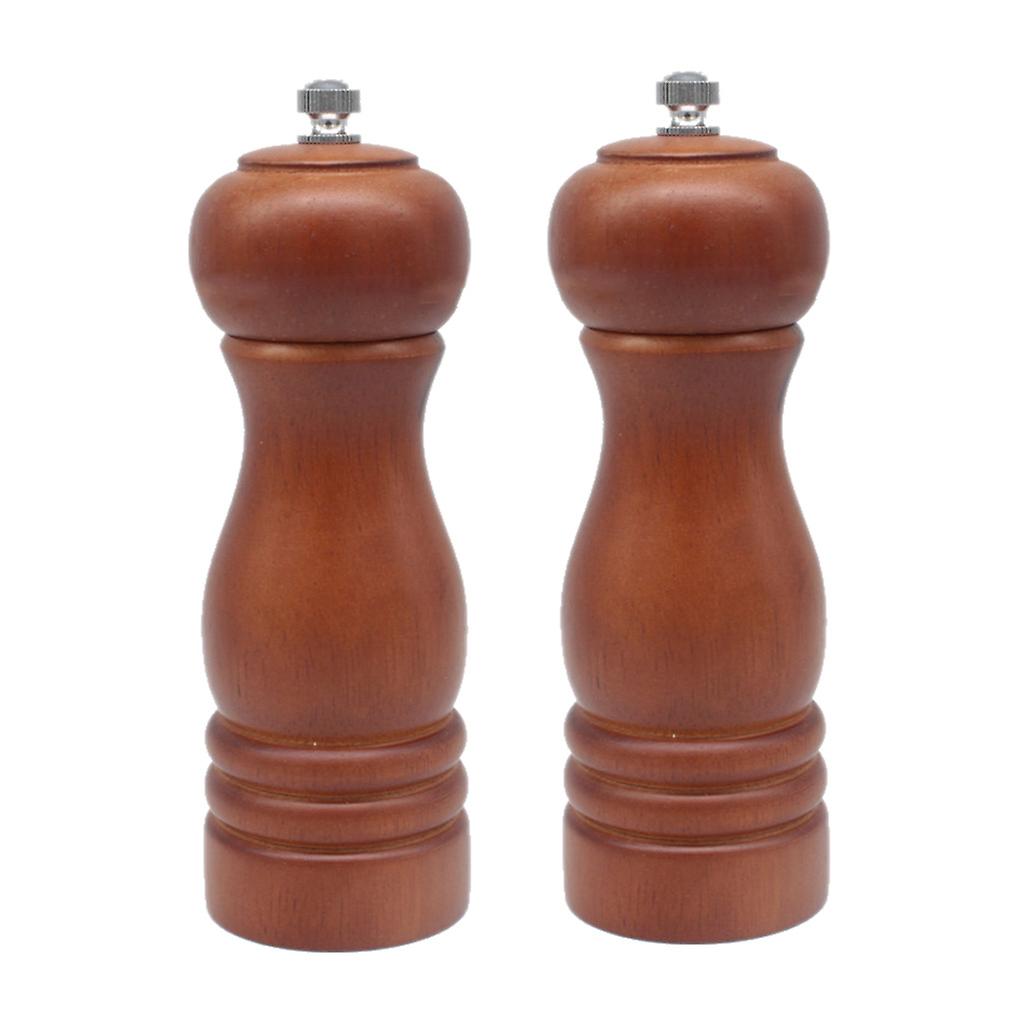 Kitchen Wood Salt and Pepper Grinder Refillable Spice Mills with Ceramic Core