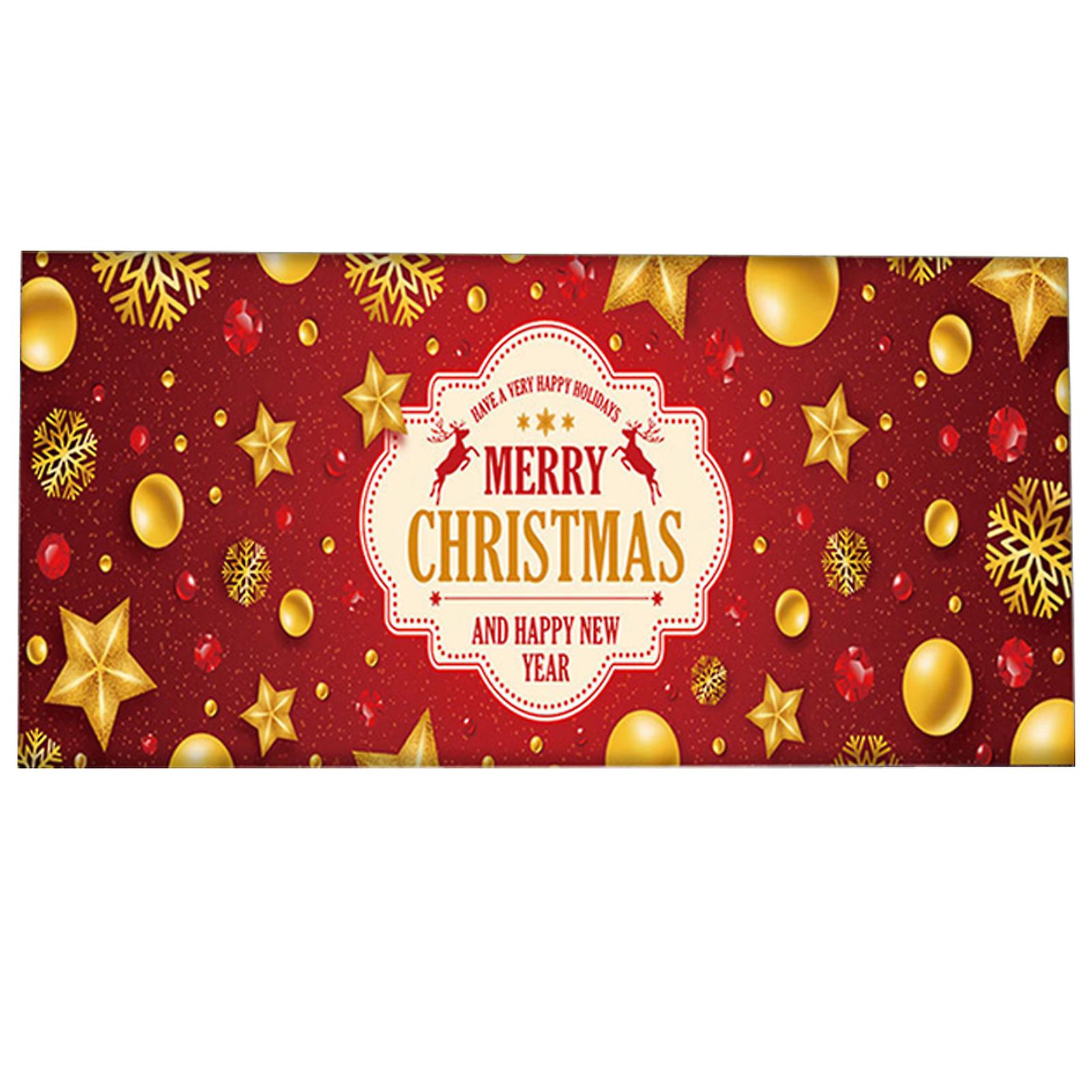 Christmas Outdoor Backdrop Durable Plush Fabric Xmas Elements Backdrops