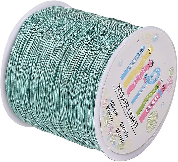100 Yards 0.8mm Nylon Beading String, Chinese Knotting Cord Nylon Kumihimo Macrame Thread Braided Lift Shade Cord for Blind Mini Blind Cord Replacemen