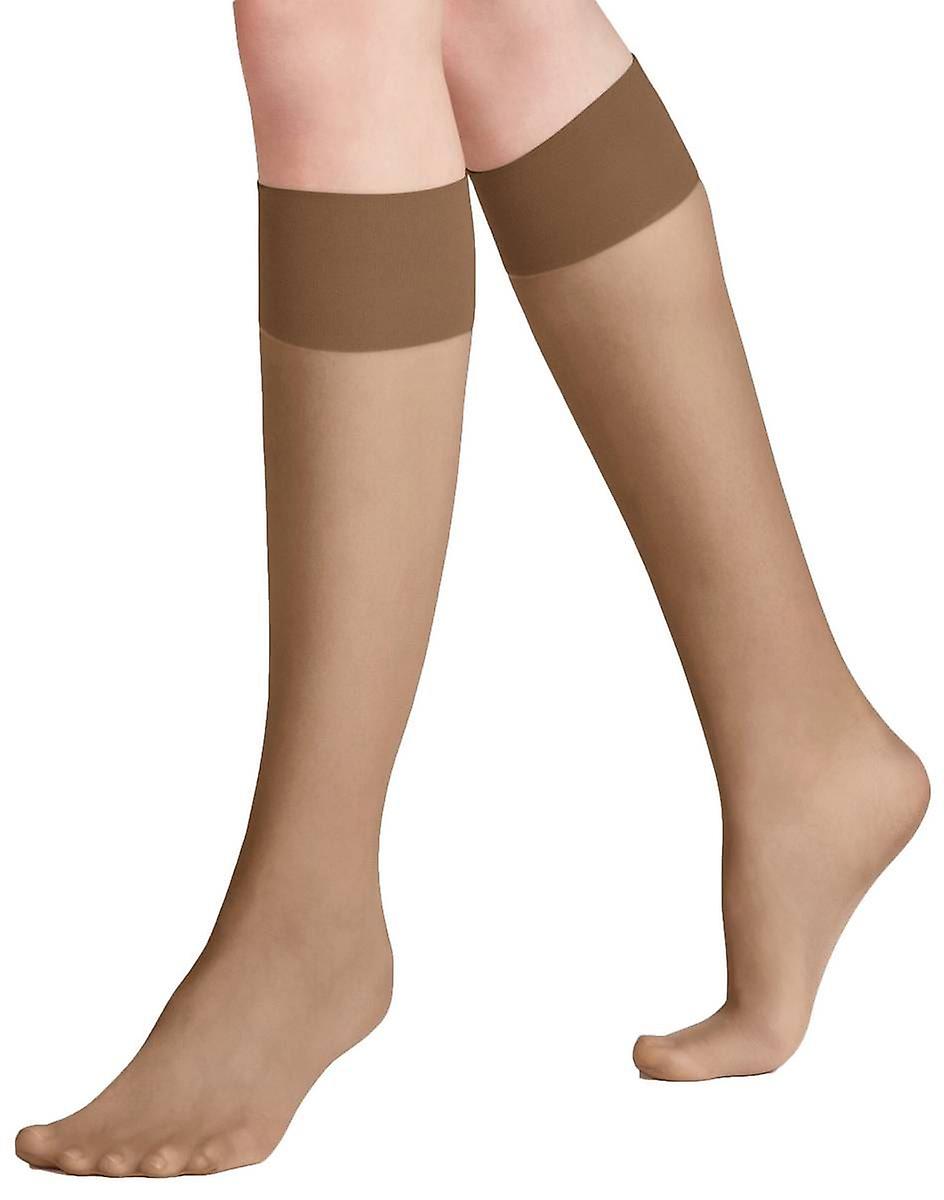 Falke Pure Matt 20 Denier Knee High Stockings - Sun Beige