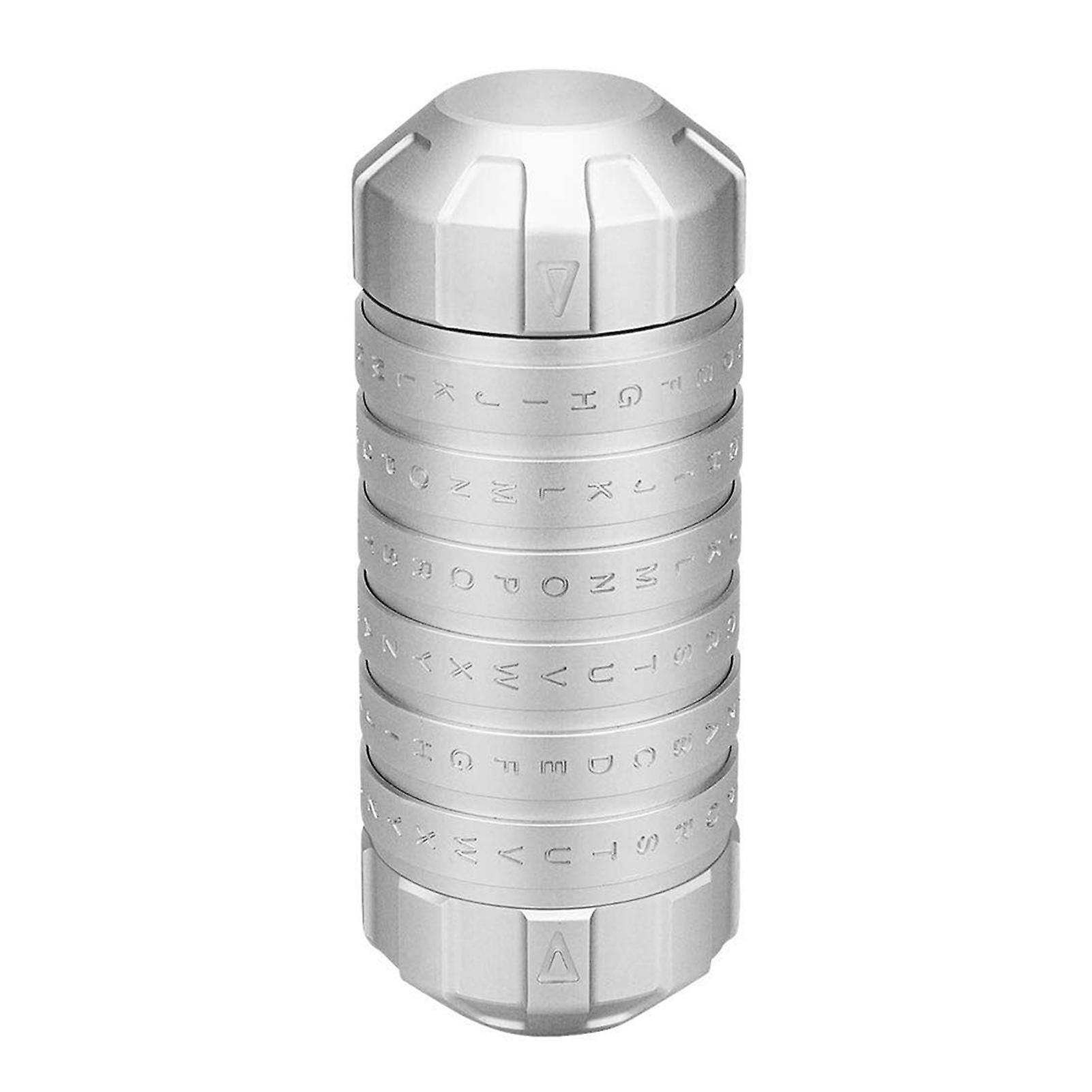 Mini Cryptex Code Lock Valentine's Day Delicate Interesting Romantic Birthday Gifts Silver