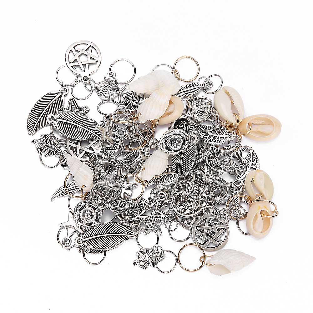 70stk Hair Braid Ringer Dreadlocks Bead Ring Mote Hårdekorasjon Tilbehør