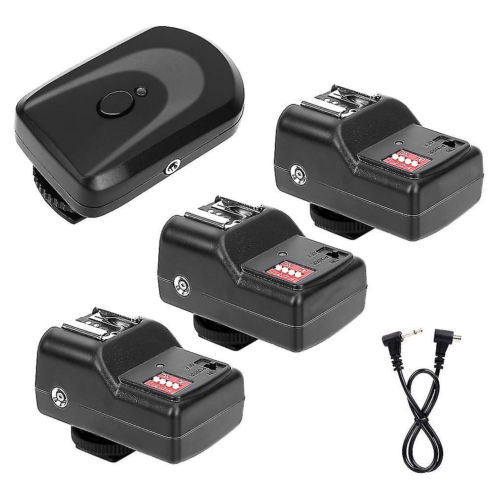 Vbestlife 16 Channel Wireless Flash Trigger Set With 1 Transmitter + 3 Receivers + 1 Sync Cord