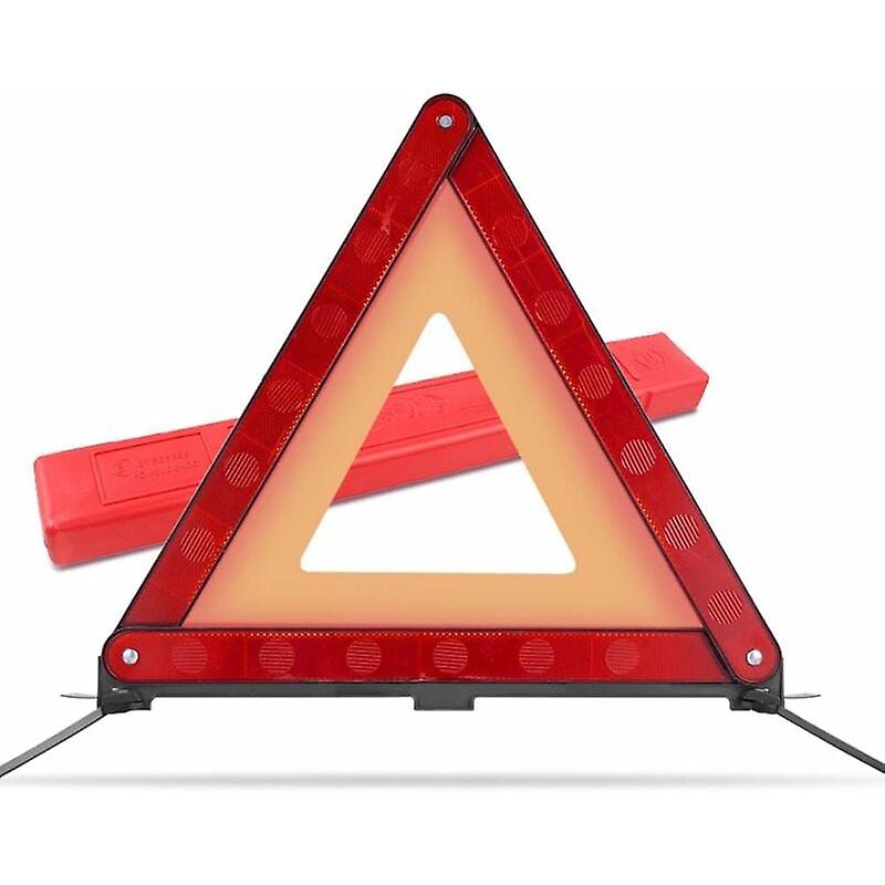 Car Warning Triangles, Safe Parking Sign Triangle Reflective Warning Plate Auto Safety Kit with for Motor Vehicles Safety Triangle Red 43X43X43