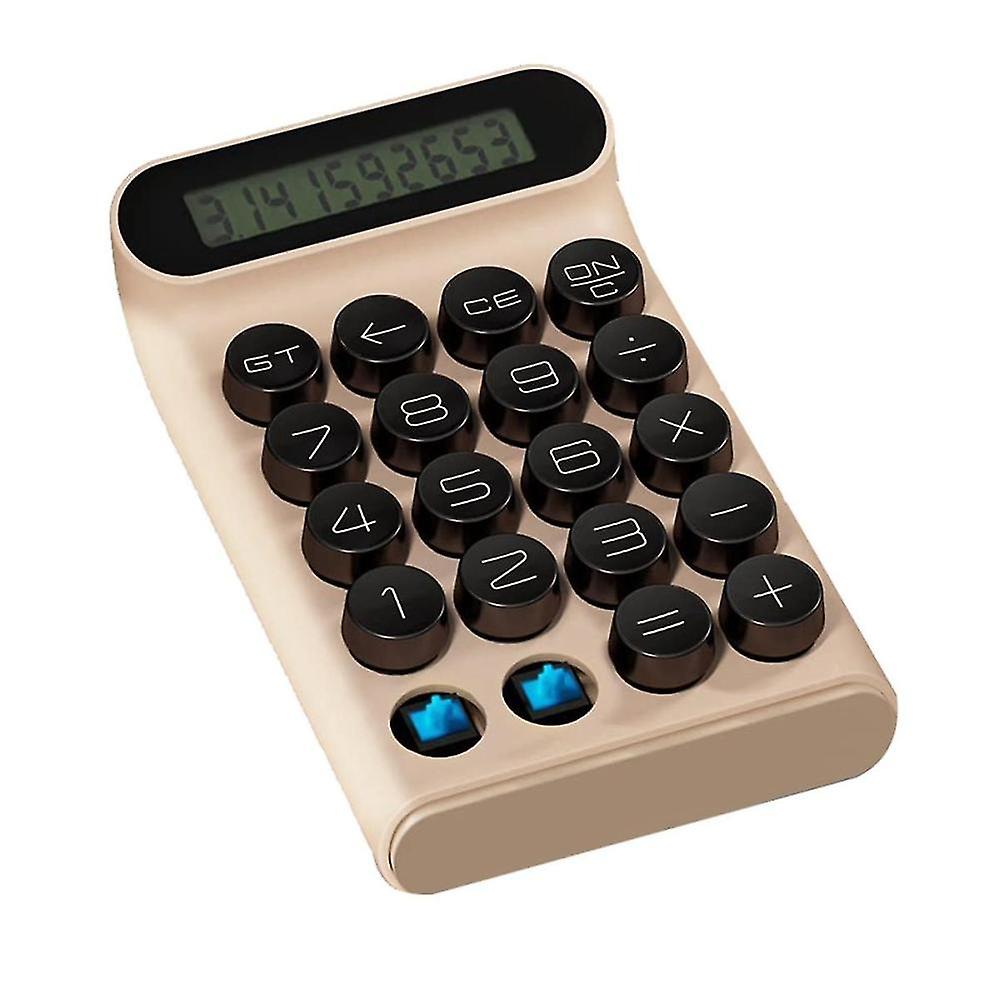 Retro Mechanical Calculator Keyboard Portable Computer 10 Digit Lcd Display Financial Calculator Fo
