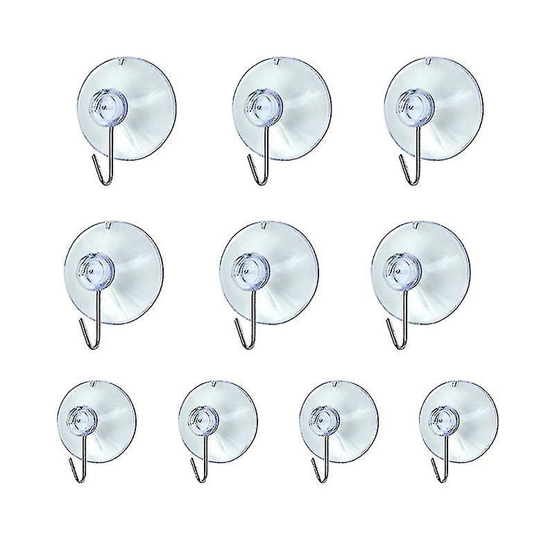 10 Windows Transparent Suction Cup Suction Cup Hook Clothes Jacket Metal Hook