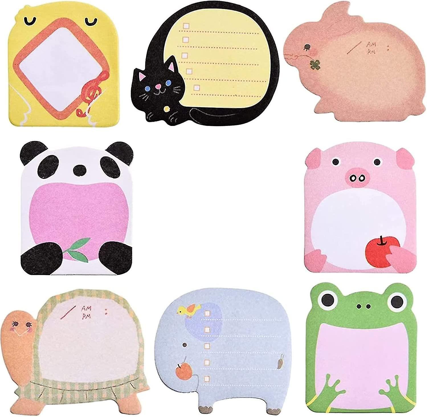 8 Pack Cartoon Message Notes Self Sticky Notes Refrigerator Sticky Notes  Students Home Office