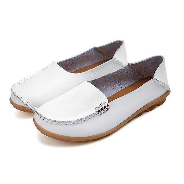 Kadın Flats Slip On Kadın Loafer'lar Hakiki Deri Ayakkabı Ile Yumuşak Mokasenler Kadın Artı Boyutu Düz Ayakkabı Kadın Nedensel Ayakkabı Oxford