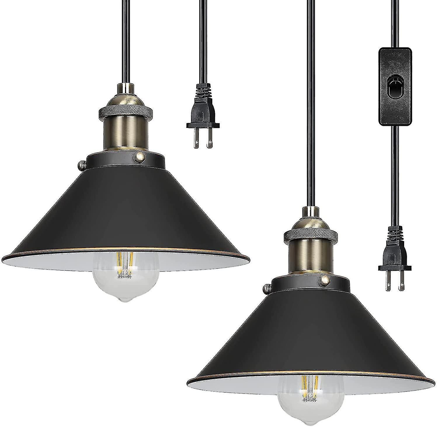 Pendant Light Plug In, Indoor Ceiling Light For Kitchen Living Room, B
