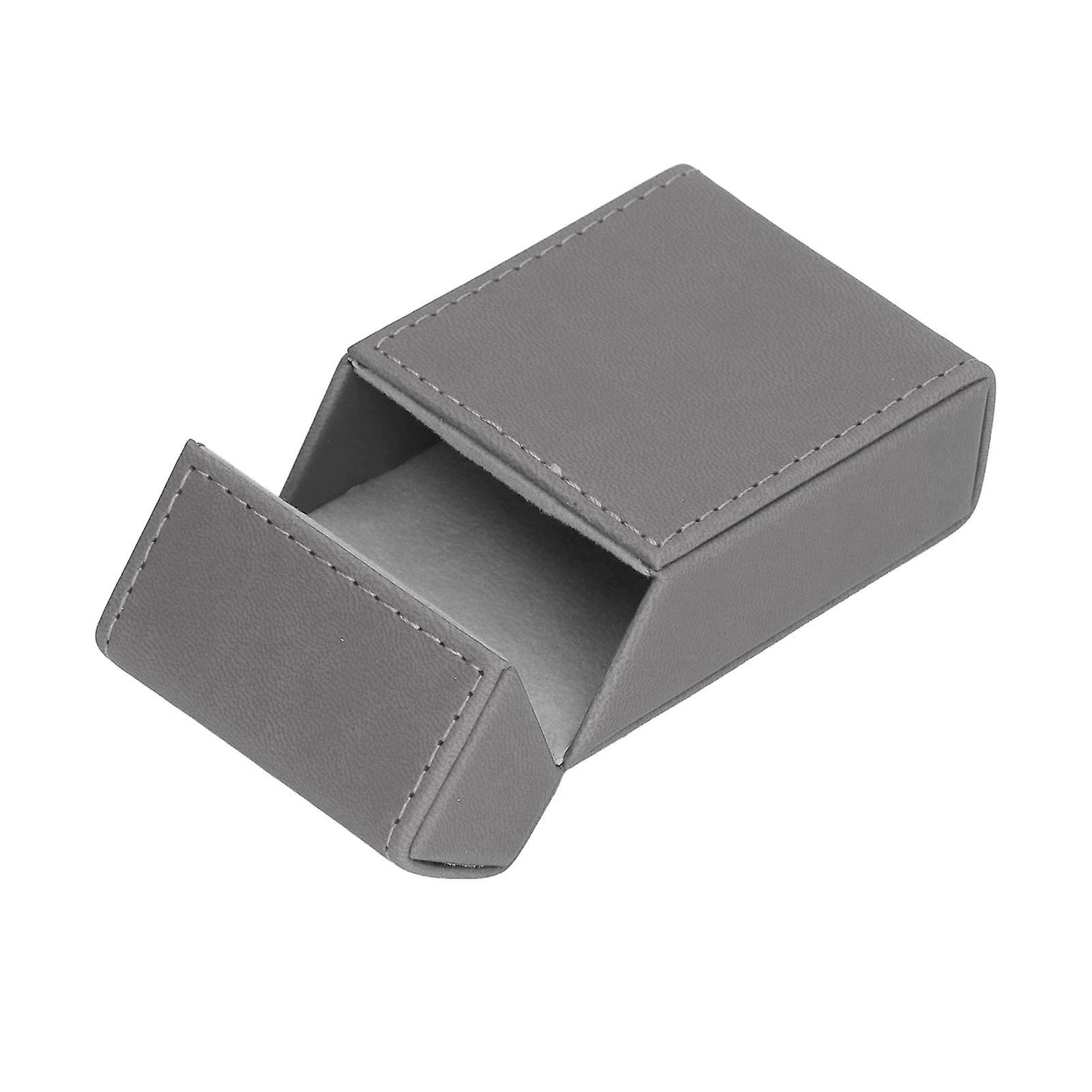 PU Leather Cigarette Box Holder for 20 Cigarettes - Grey
