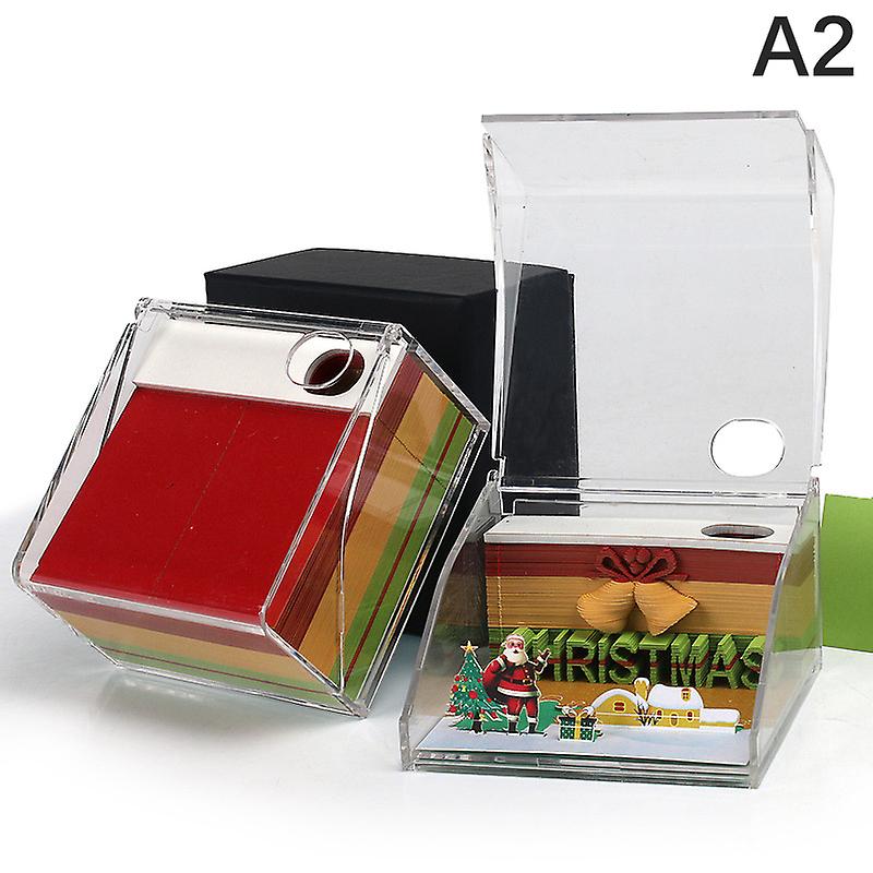 3d Memo Pads,christmas Tree Paper Sculpture Craft Notes Paper With Silhouette,3d