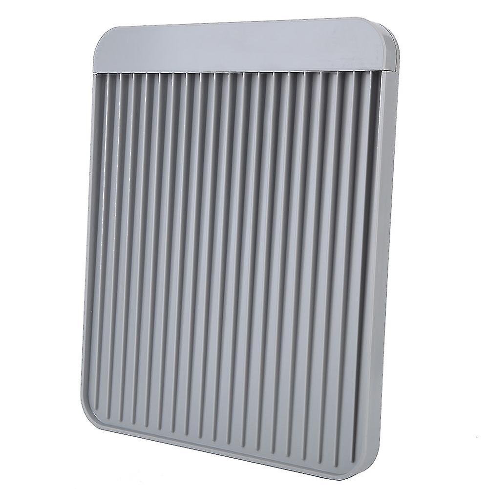 Kitchen Diatom Mud Draining Board Mat Dish and Glassware Storage Tray(Gray)