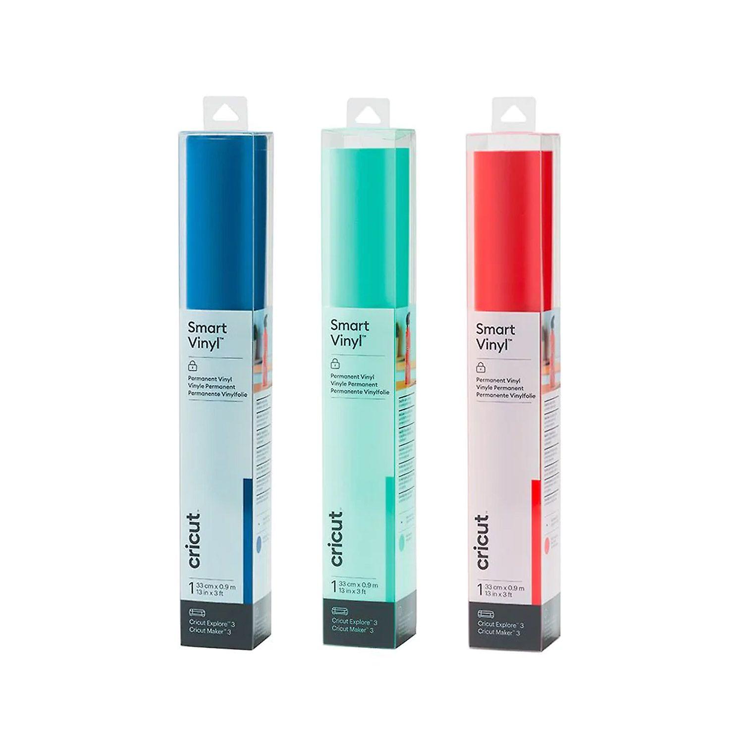 3 permanent vinyls 91 x 33 cm - Mint, red, blue