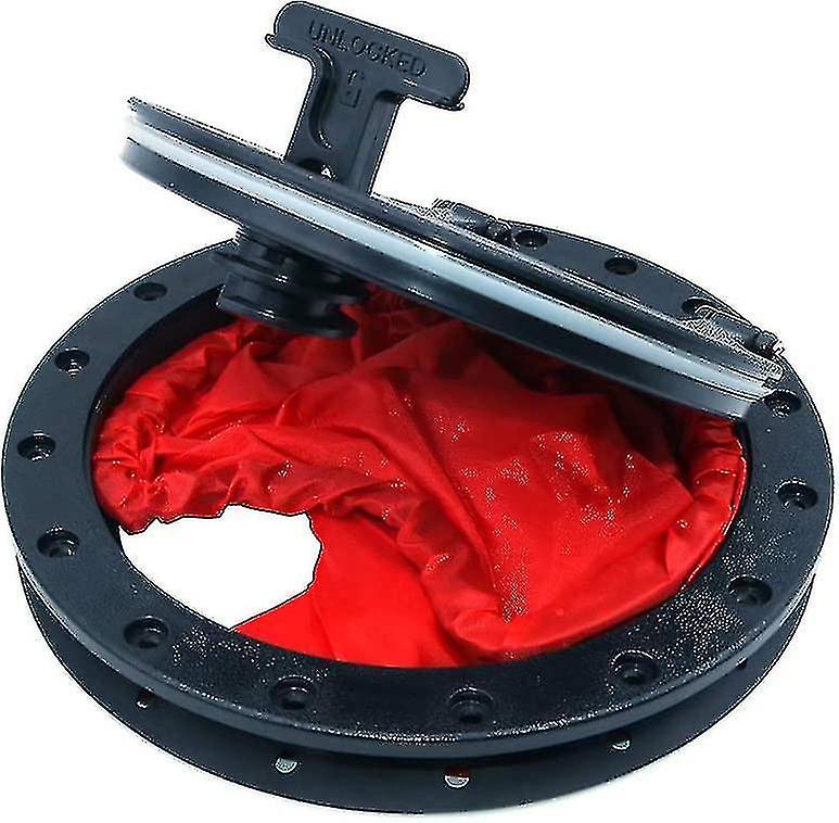 Capa do Hatch, Caiaque de 8 Polegadas Puxa a Placa do Convés com Acessórios de Canoa de Caiaque de Saco Vermelho preto 1pcs