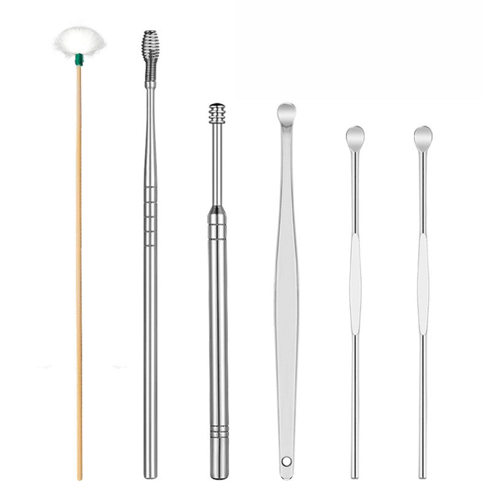 Creative Spring Ear Wax Cleaneing Tool Set Double-Ended Stainless Steel Ear Pick Portable Ear Wax