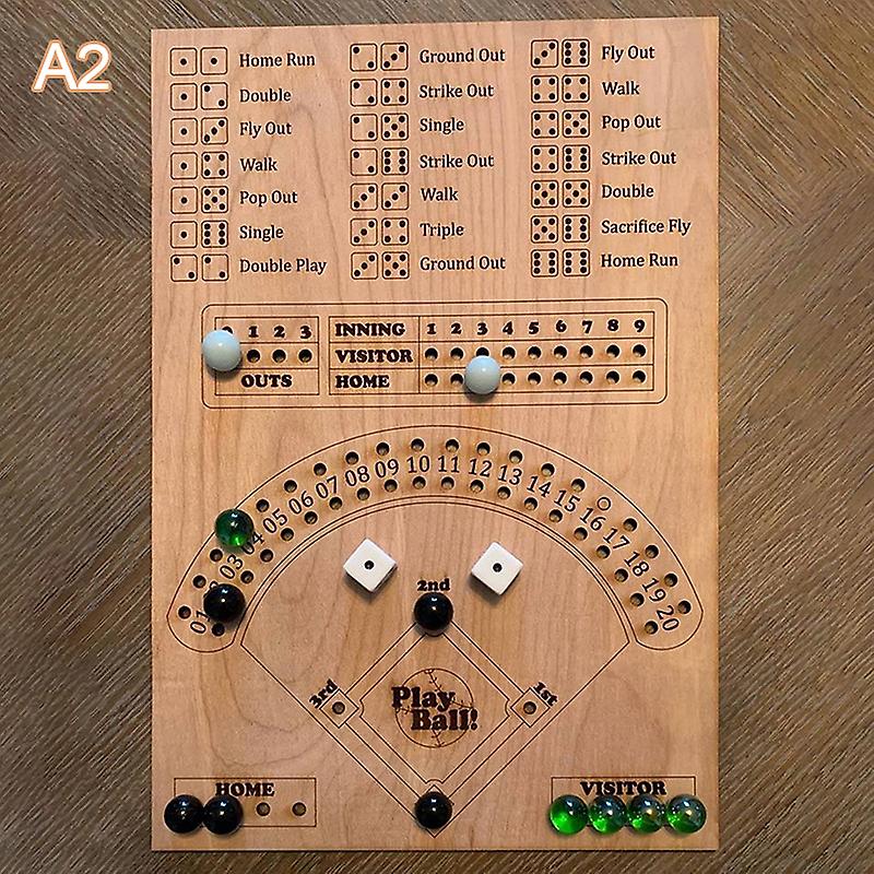 New Baseball Dice Board Game Interactive Double Battle Table Game Fun Sports Toy