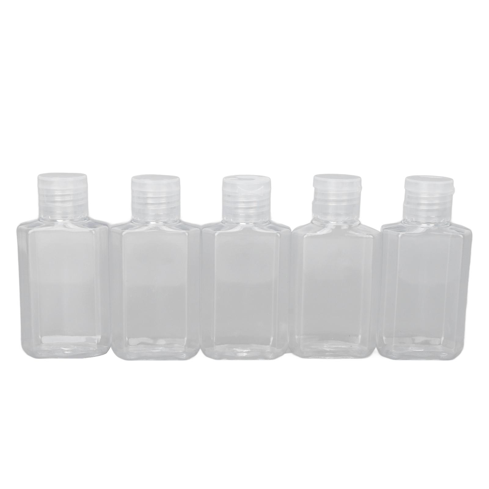 5pcs Empty Squeeze Containers Plastic Refillable Empty Cream Squeeze Bottles Dispenser for Travel 60ml