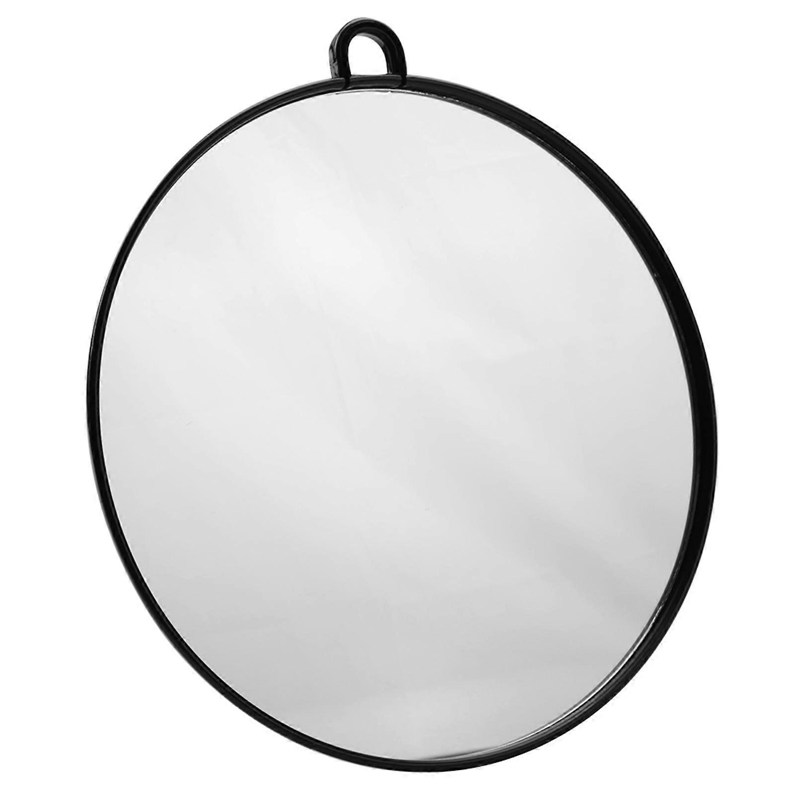 Professional round hand mirror with handle for personal and salon use
