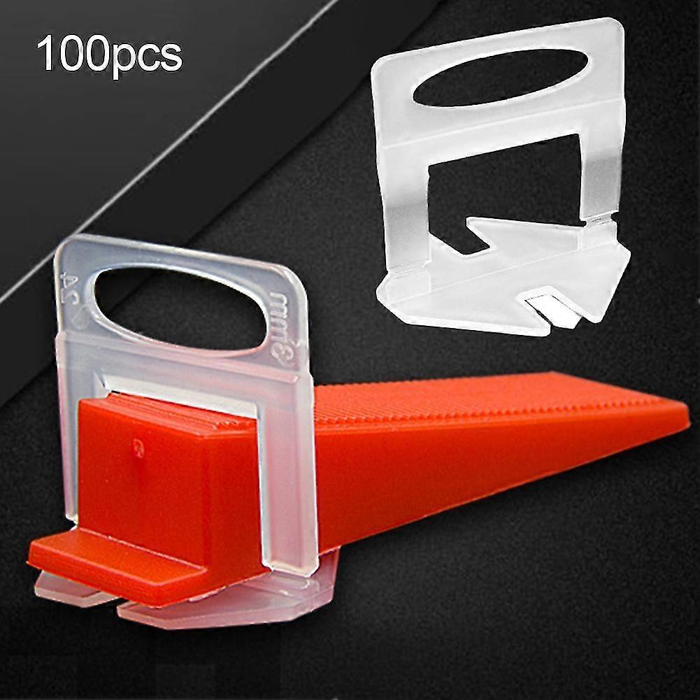100pcs 1/1.5/2/2.5/3mm Reusable Leveling Spacer Clips Tiling Installation Tool