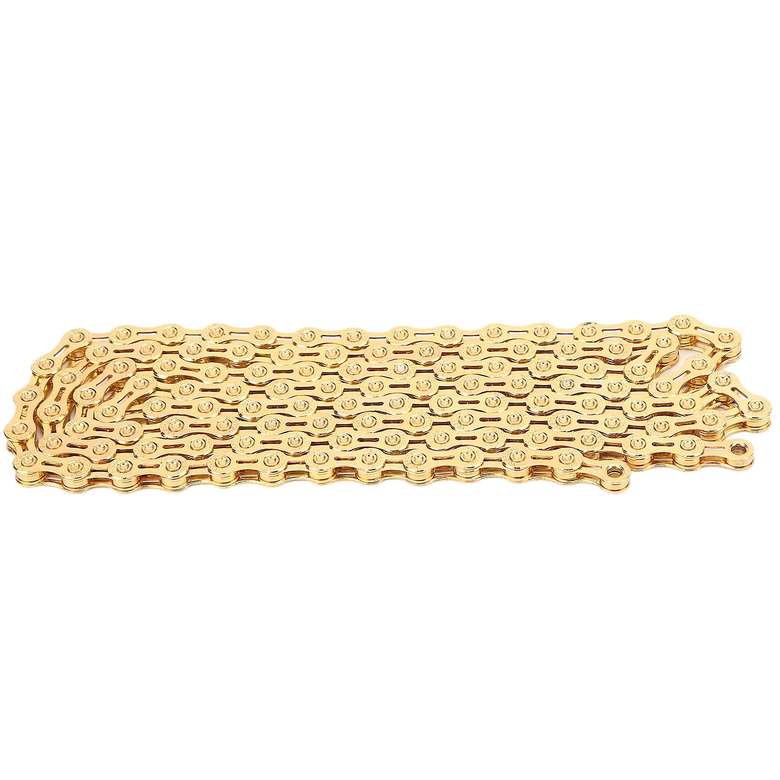 VG Sports Mountain Bike 10 Speed Chain 116 Links 1/2inx11/128in 10Speed Chain Gold