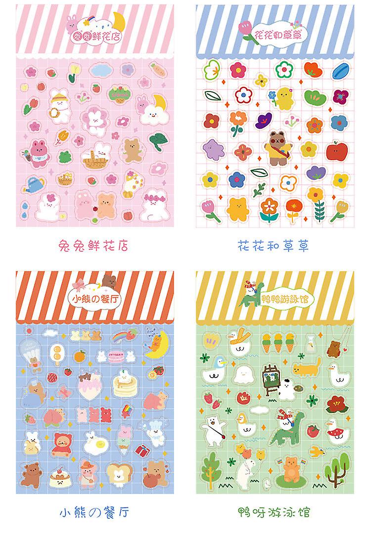 20Pcs Sticker Pack Cute Handbook Journal Creative Material Transparent Waterproof No465