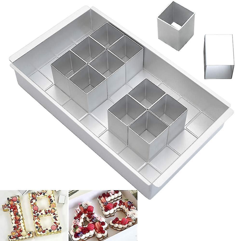 Digital Cake Mold Movable Squares Mold Trays