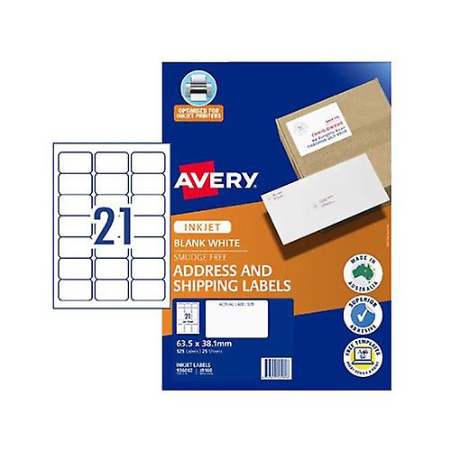 每张21张Avery Inkjet Address永久性强粘性标签25包装