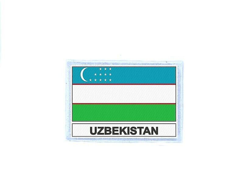 Shield patch badge prints flag UZ Uzbekistan