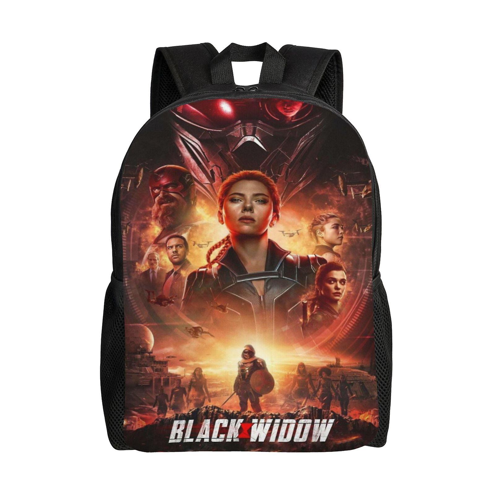 Black Widow Kid Backpack School Bag Elementary Students Bookbags