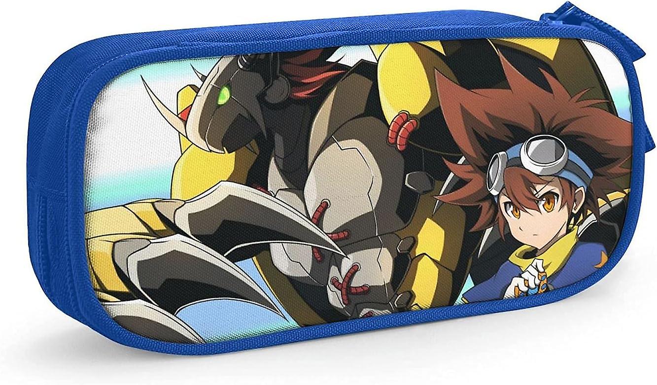 Wargreymon Digimon תיק עט משרדי תיק עיפרון רוכסן נייד לנסיעות בית ספר במשרד SAOE020261