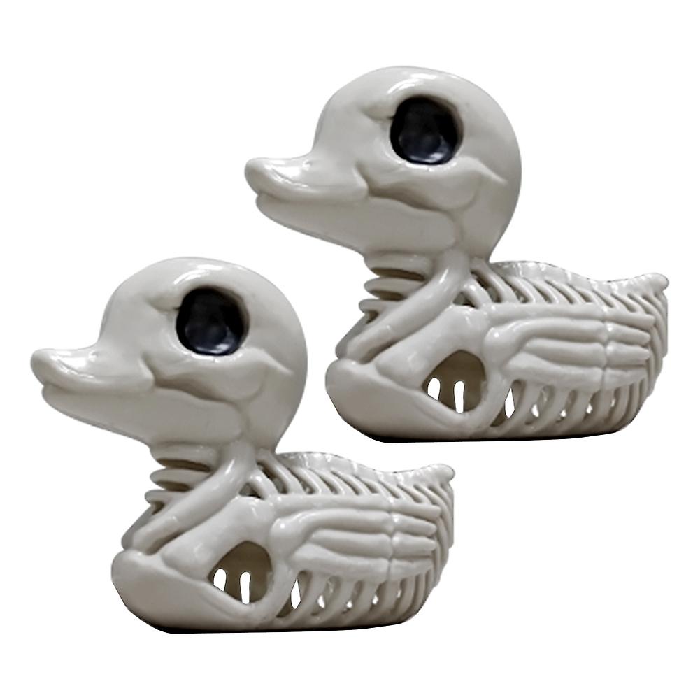 Plastic Bone Ducks for Spookys Decor Spookys Skull Figurine Party Props for Themed Party Decoration