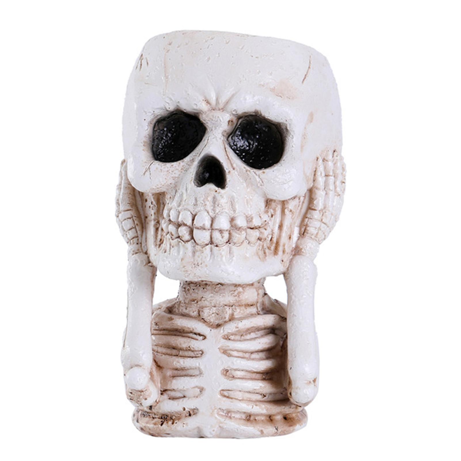 Resin Skull Planter for Succulent Cactus-Plant Unique Relastics Planter Container for Small Flowers