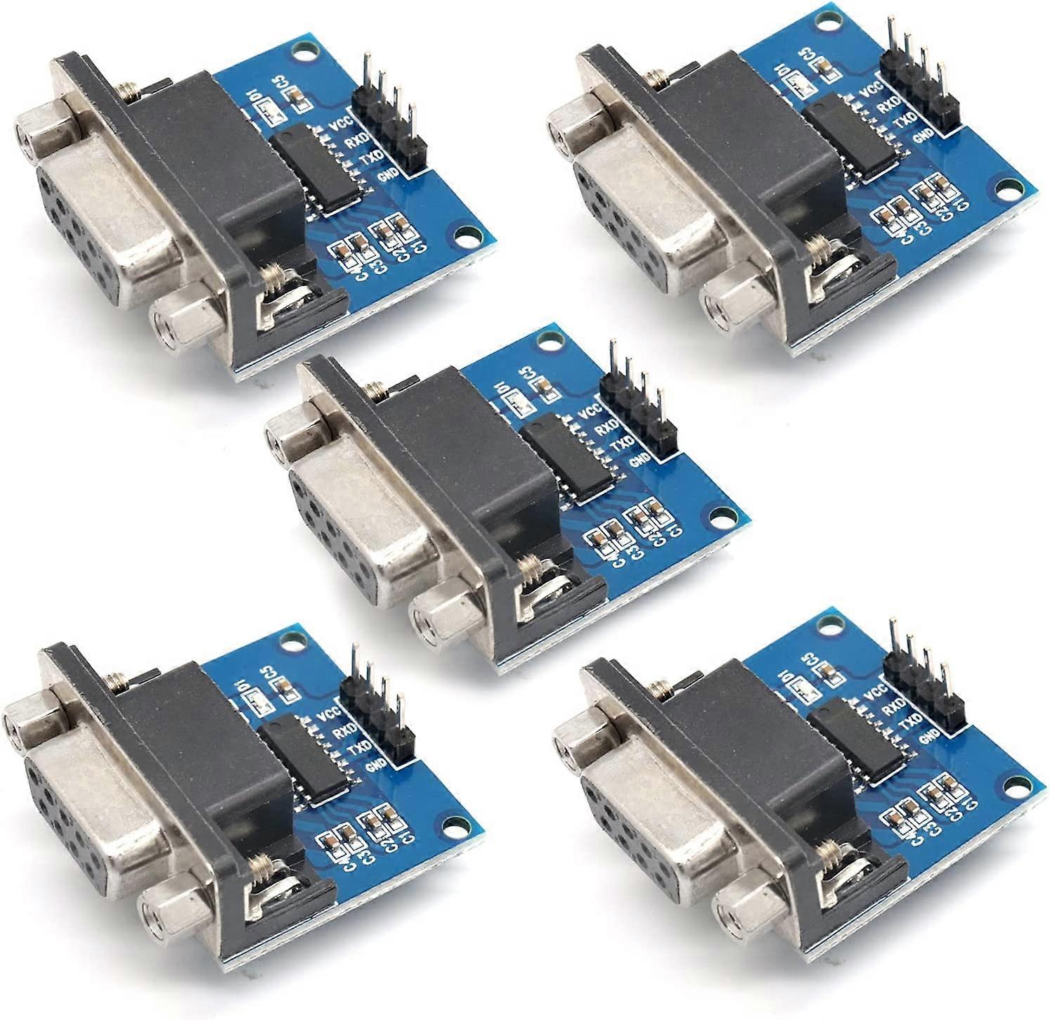 5 Pack MAX3232 Connector Chip - RS232 to Female TTL Root Module - Suitable for equipment upgrades such as DVDs.