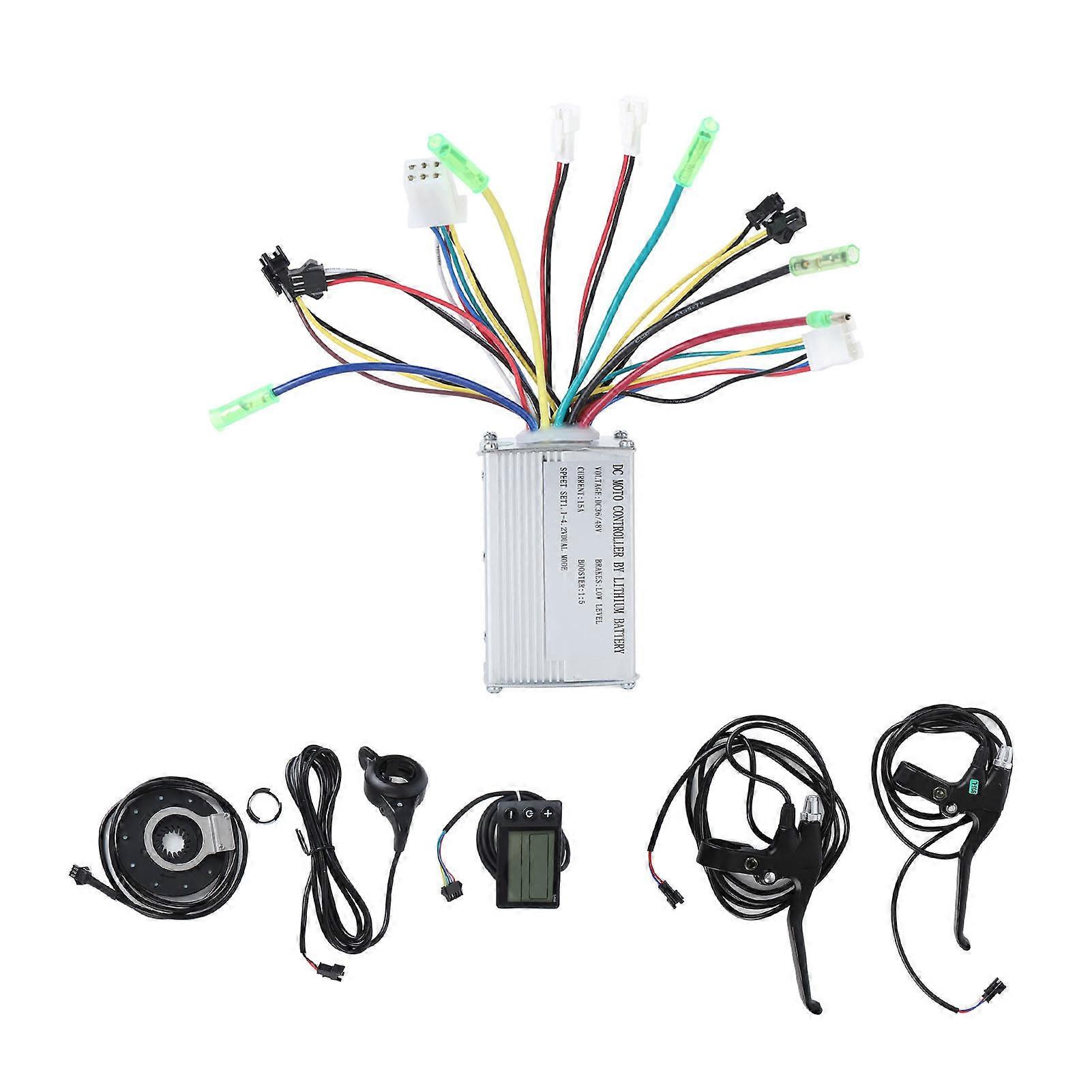 15A 250W 350W Electric Motor Controller with Waterproof S866 Display Panel Electric Bike Conversion Set for Maintenance 