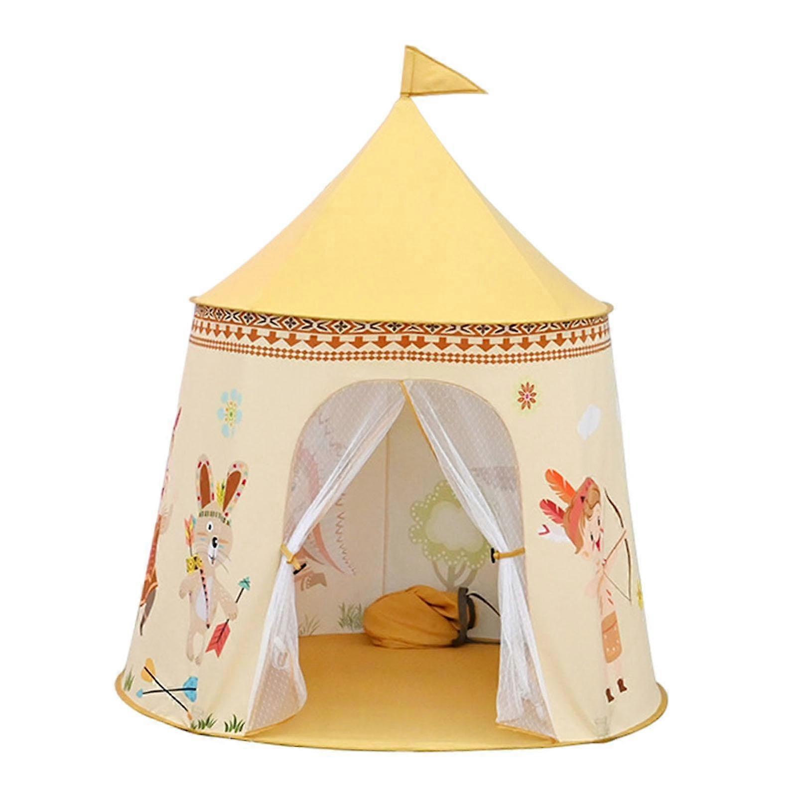 أطفال يلعبون خيمة الأميرة قلعة المسرح خيمة لحفلات الشواء في الفناء الخلفي