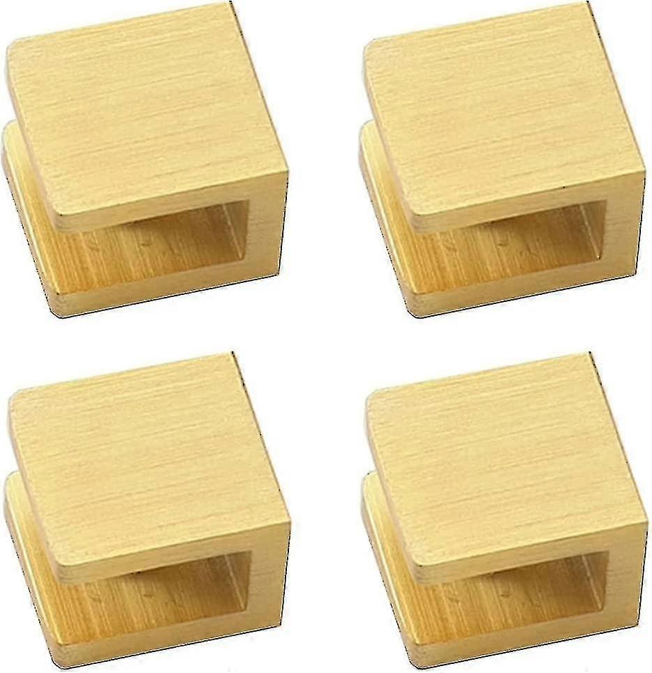 حزمة من 4 مشبك زجاجي ، دعم مشبك حامل زجاجي بدون حفر على الزجاج (لزجاج 8 مم -10 مم