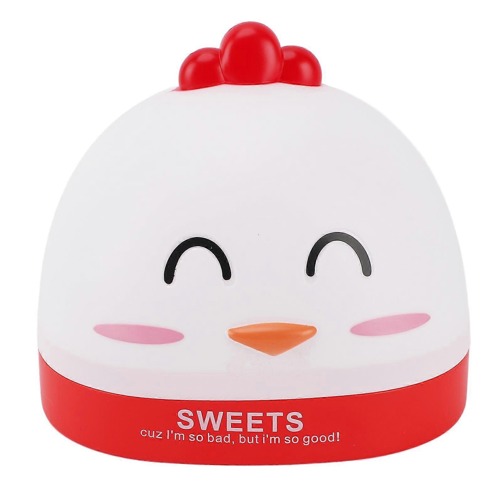2024 Tissue Dispenser Box Plastic Cartoon Chicken Shaped Tissue Container for Countertop White