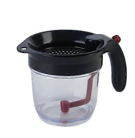 4-Cup Gravy Fat Separator Oil Separator With Bottom Release - Healthier Gravy, Soup, Easy Press Button Release Dispenser Oil Separator with Strainer