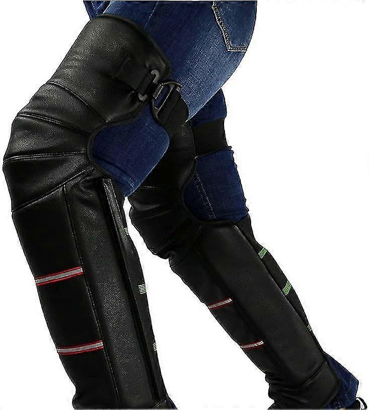 دراجة نارية الجلود الحرارية الشتاء الثلج الركبة وسادة ويندبروف الساق أكثر دفئا حامي