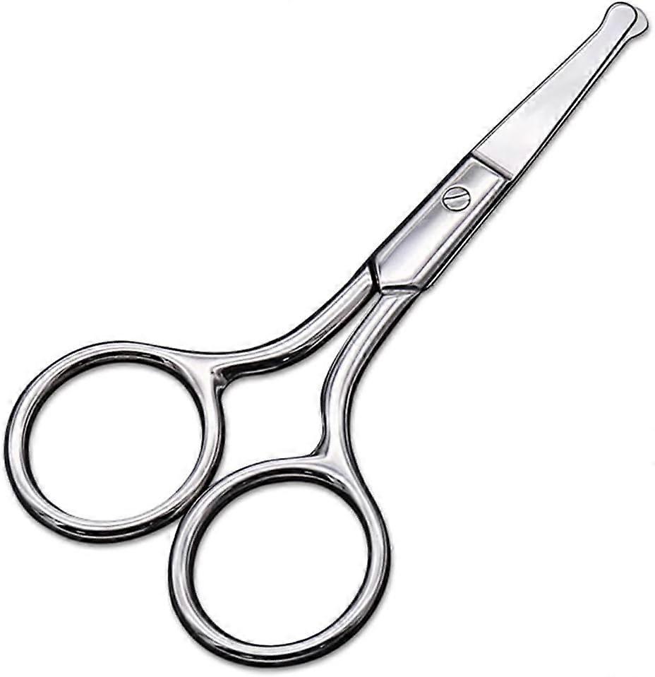 Nose Hair Scissors,Eyebrow Scissors , Stainless Steel Small Scissors Round Tip Design,  Barber Hair Cutting Scissors, Sharp Shears Beard & Mustache, S
