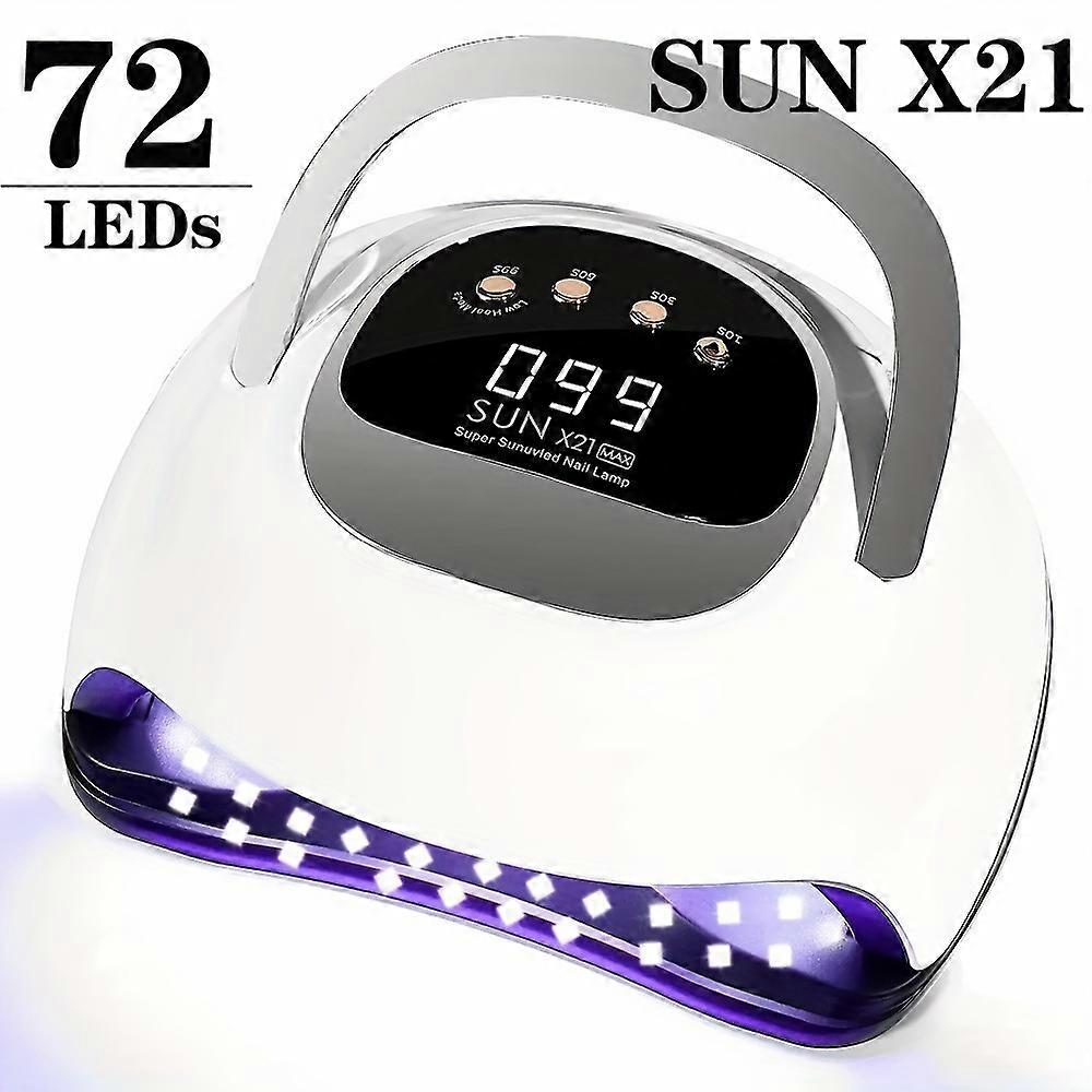 Portable SUN X21 320W 72 LED UV Nail Lamp LCD Touch Screen 4 Timers for Gel Nails Fast Curing Dryer