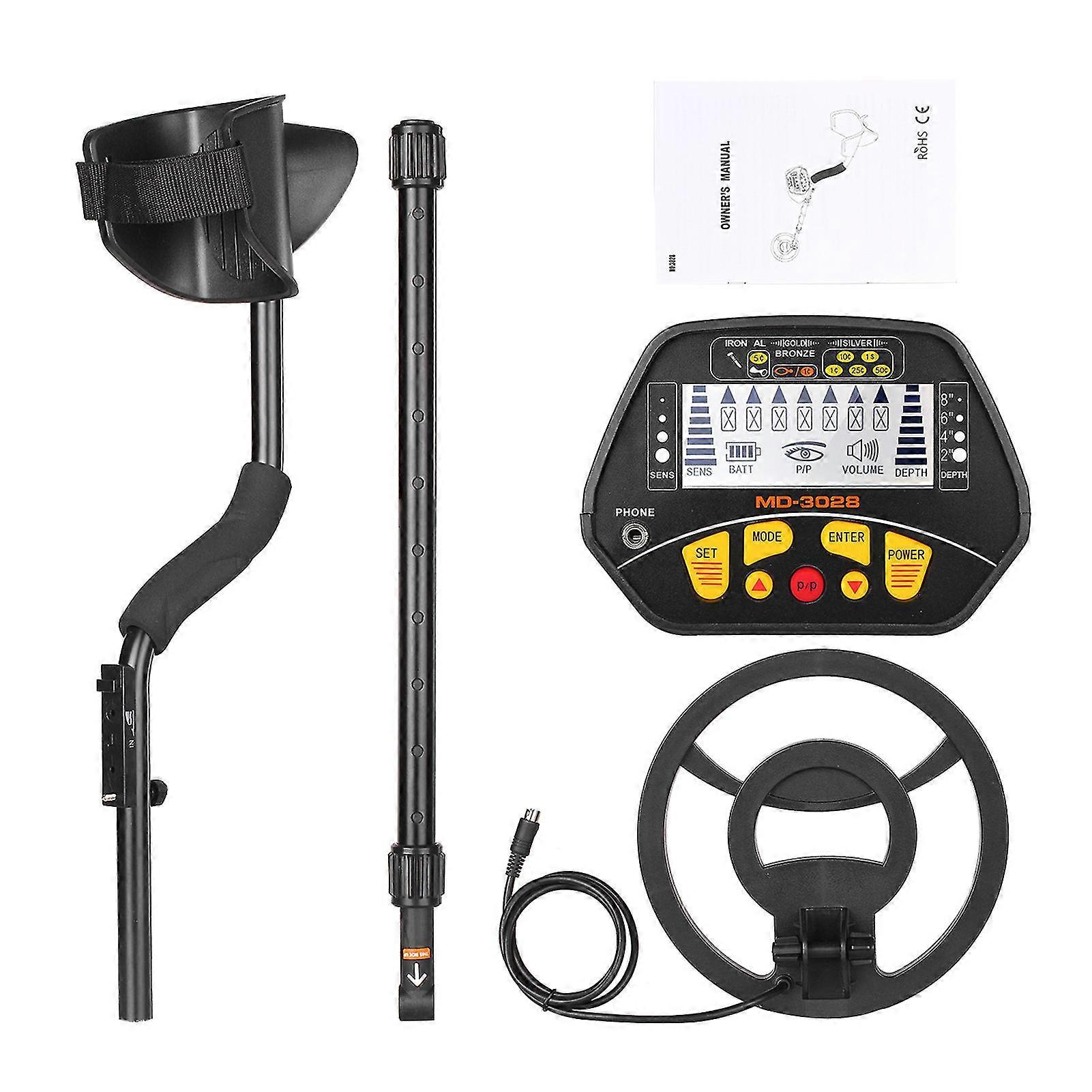 2024 High Accuracy Underground Metal Detector with LCD Display, Armrest, and Pinpoint Function
