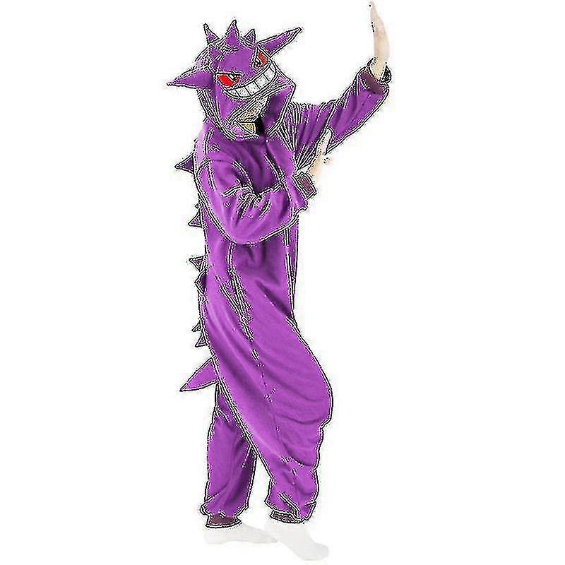 Gengar Costume Celotelové pyžamo Halloween Vianočné jednodielne Kigurumi pre mužov Ženy