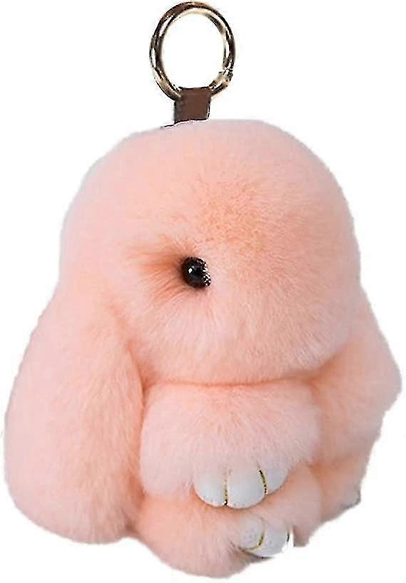Wabjtam Bunny Keychain Cute Rex Rabbit Faux Fur Keychain Car Handbag Keyring (korean Fan)