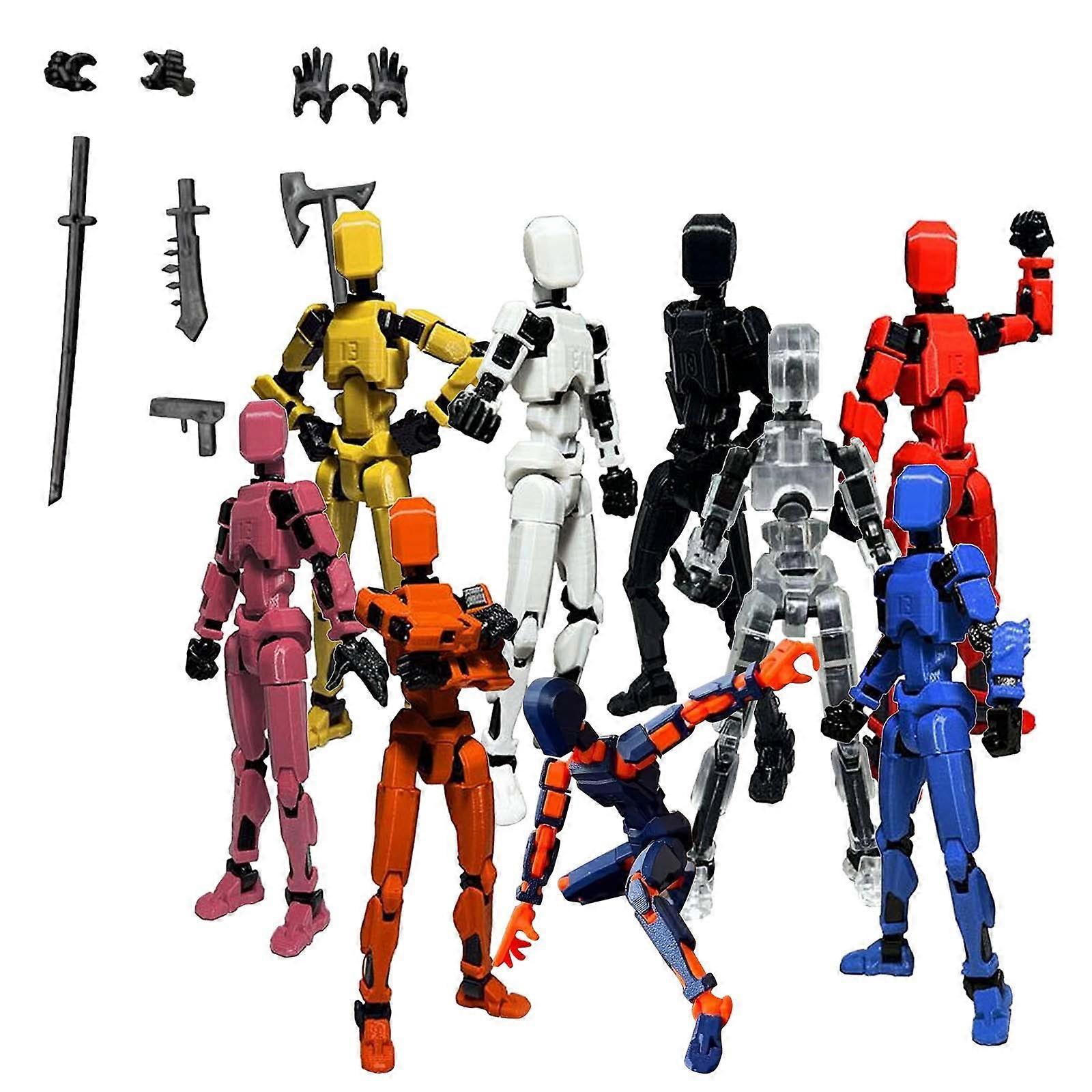 Bluey Toys Action Figure Action Figure Printed Movable 13 Articulated Robot Dummy Action Figures Valentines Gifts For Him