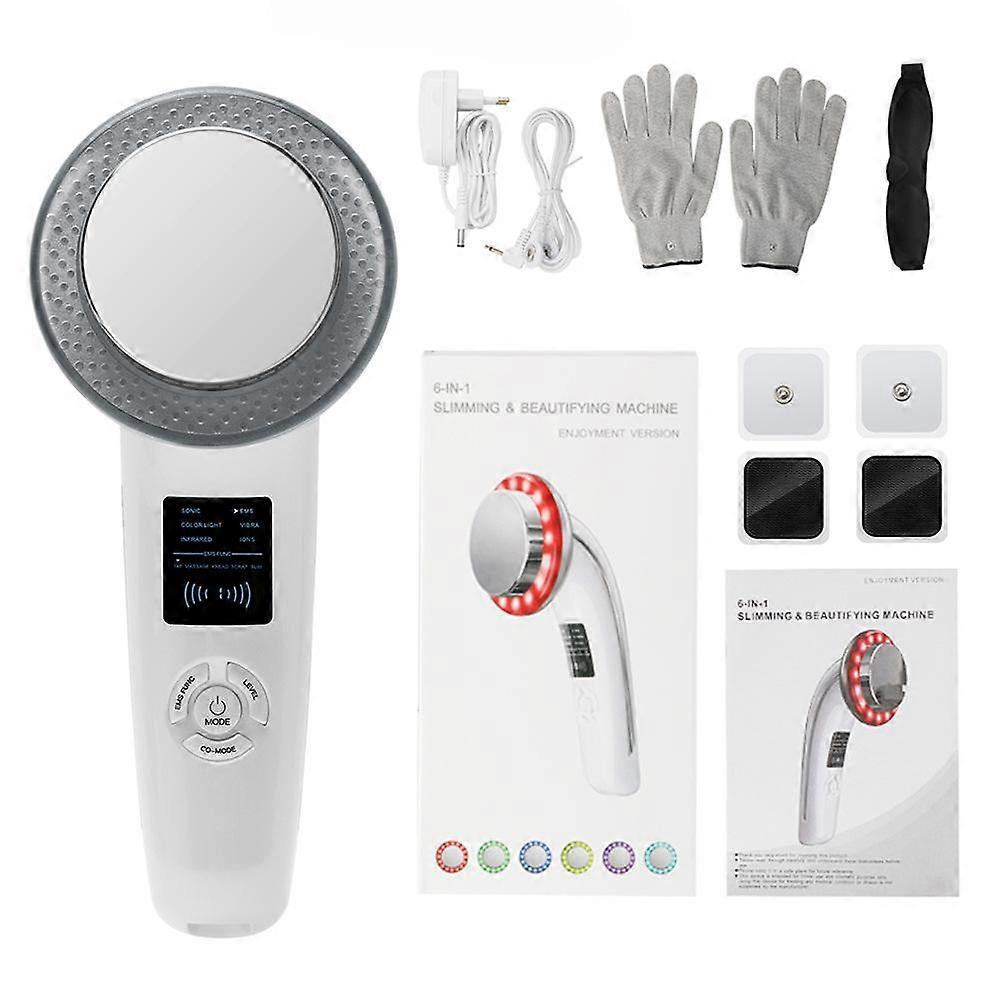 Six in one slimming instrument EMS LED color light vibration massage shaping instrument ultrasonic beauty instrument