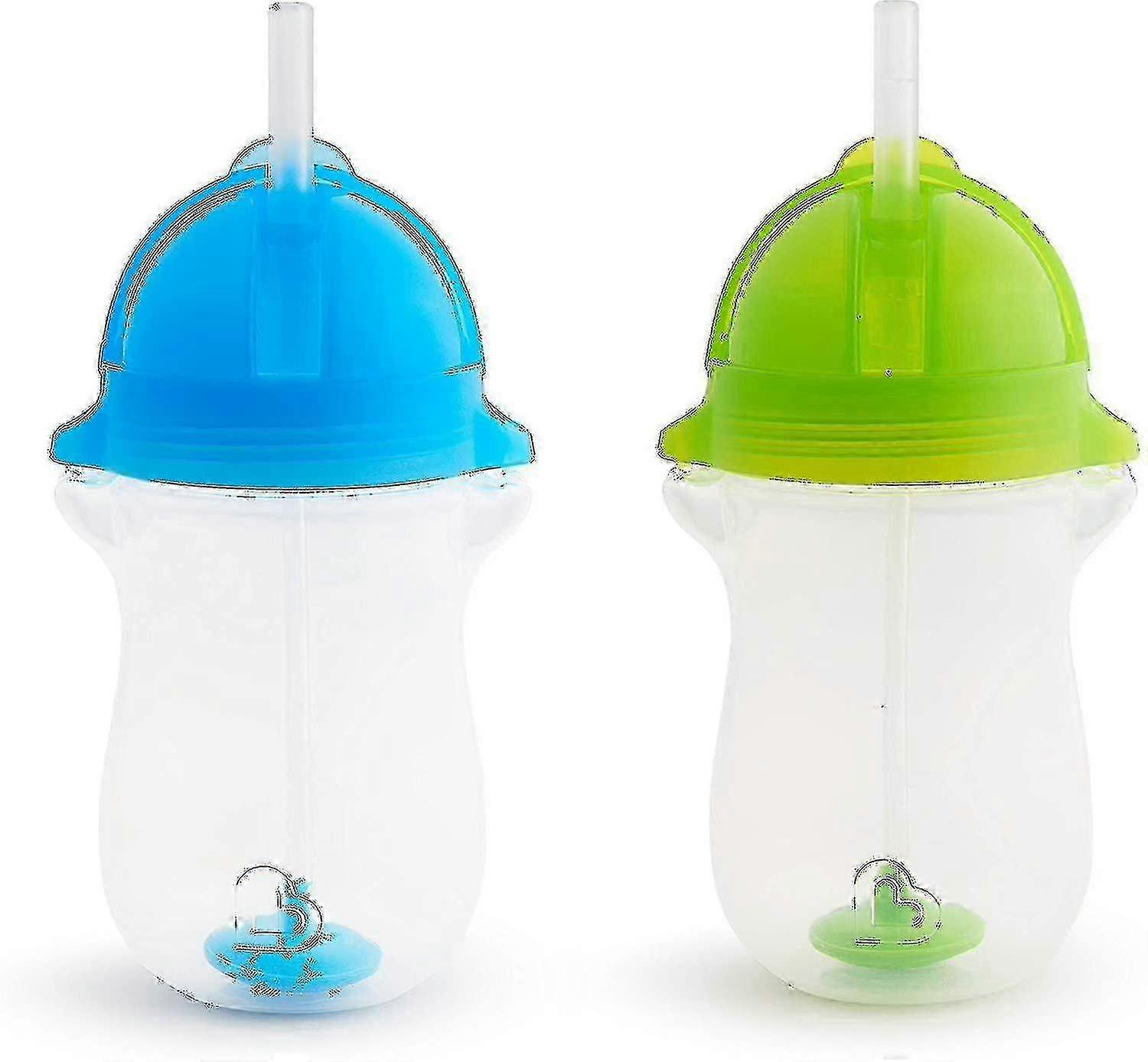 Munchkin Weighted Flexi-straw Cup 10oz Blue & Green 2 Cups